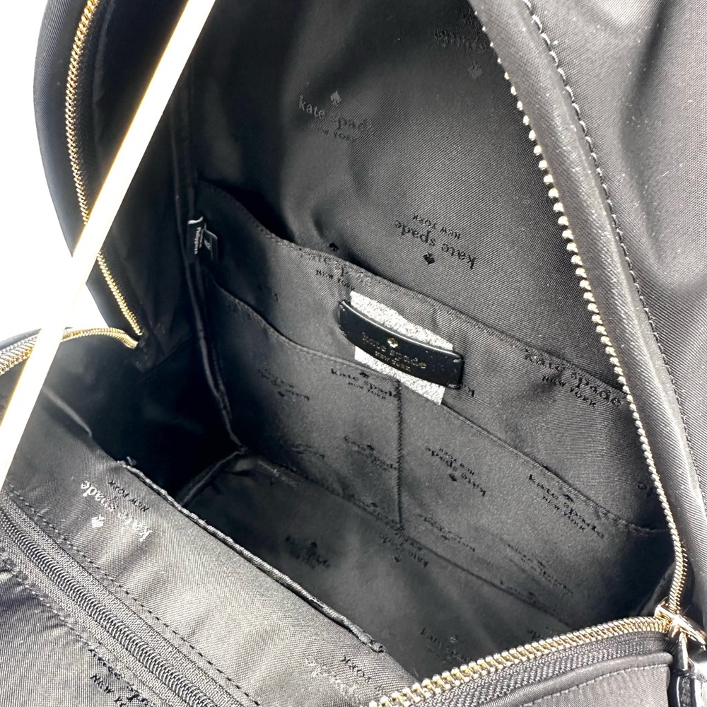 Kate Spade Chelsea Nylon Medium Backpack Black/Gold (NWT) - Picture 13 of 14